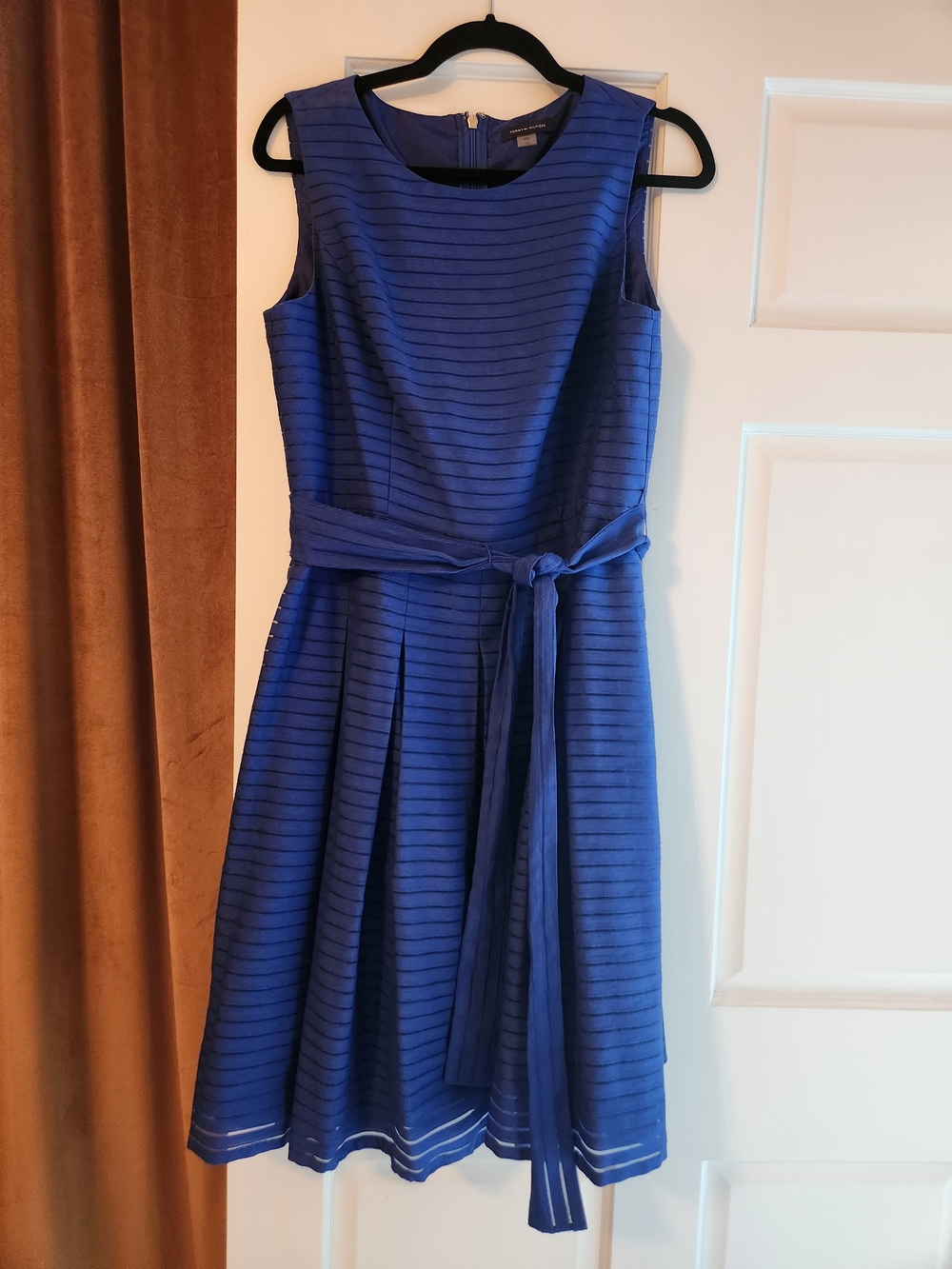 Tommy Hilfiger Sleeveless Fit-and-Flare Dress in Blue